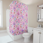 Roze prinses Shower Curtain Douchegordijn (In situ)