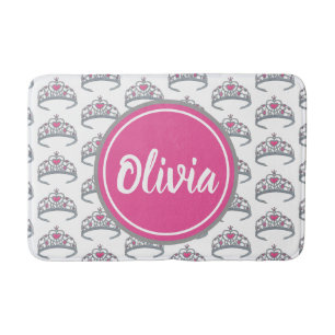 roze prinses Silver Tiara Crown Badmat