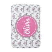  roze prinses Silver Tiara Crown Badmat (Voorkant Verticaal)