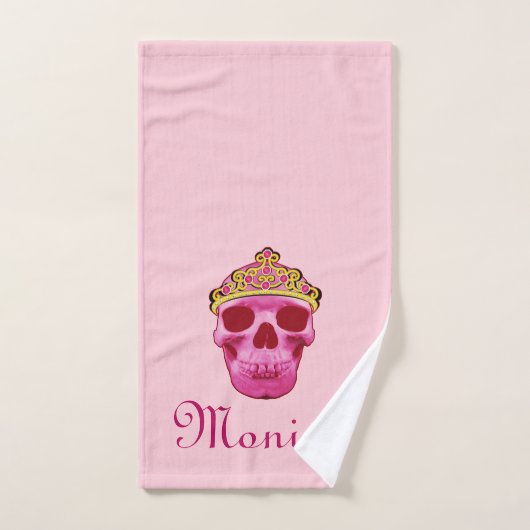 Roze prinses Skull Skeleton Bad Handdoek (Handdoek)