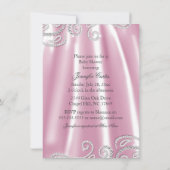 Roze prinses Sparkle Diamond Baby shower Invite Kaart (Achterkant)