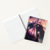 Roze prinses spiraal notebook - Betoverend Notitieboek (Binnen)