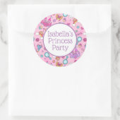 Roze prinses Sticker, glanzend, klein, 1½ inch Ronde Sticker (Tas)