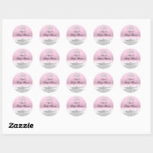 Roze Prinses Tiara & Bow Baby shower Sticker (Vel)