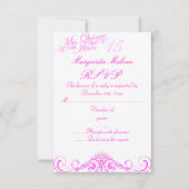 Roze Prinses Tiara Quinceanera RSVP (Voorkant)