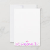 Roze Prinses Tiara Quinceanera RSVP (Achterkant)