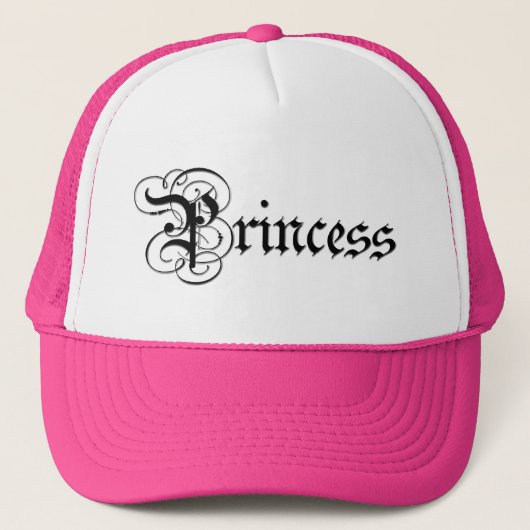 Roze Prinses Trucker Hoed - Ook in Zwart Pet (Voorkant)