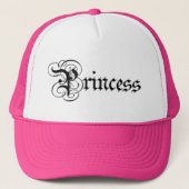 Roze Prinses Trucker Hoed - Ook in Zwart Trucker Pet (Voorkant)