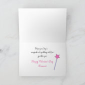 Roze prinses Valentijnsdag Feestdagen Kaart (Binnen)