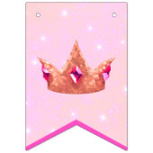 Roze Prinses Verjaardag Bunting Banner (Eerste vlag)