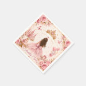 Roze Prinses Verjaardag Servet (Hoek)