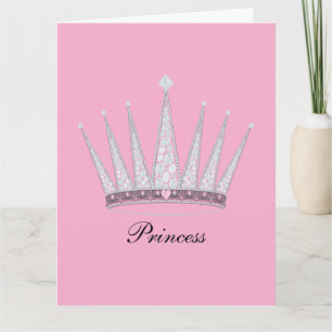 Roze Prinses Verjaardag Tiara Kroon Kaart