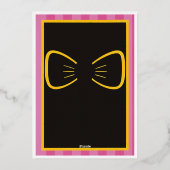 Roze Prinses Verjaardag Uitnodigen | tateraar Folie Uitnodiging (Achterkant)