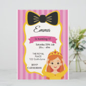 Roze Prinses Verjaardag Uitnodigen | tateraar Menu (Staand voorkant)