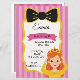 Roze Prinses Verjaardag Uitnodigen | tateraar Menu