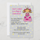 Roze Prinses Verjaardag Uitnodiging (Voorkant)