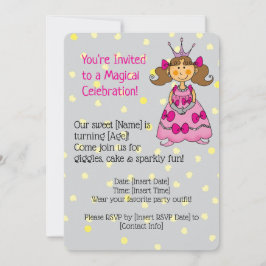 Roze Prinses Verjaardag Uitnodiging