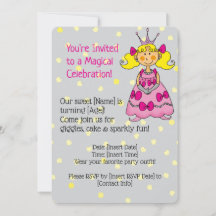 Roze Prinses Verjaardag Uitnodiging