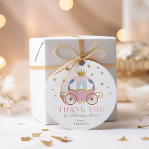 Roze Prinses Verjaardagsfeest Stickers
