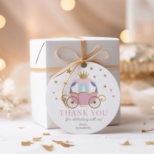 Roze Prinses Verjaardagsfeest Stickers