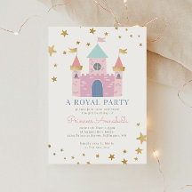 Roze Prinses Verjaardagsfeest Uitnodiging