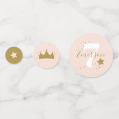 Roze prinses verjaardagsfeesttafel confetti (Voorkanten)