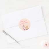 Roze Prinses Verjaardagssticker Ronde Sticker (Envelop)