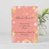 roze prinses verjaardagsuitnodiging save the date (Staand voorkant)