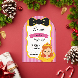 Roze Prinses Verjaardagsuitnodiging zazzlemade Acryl Uitnodigingen
