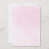 Roze Prinses Waterverf Verjaardag  Kaart (Achterkant)