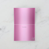 Roze Prinses Winter Wonderland Dank je wel kaart (Binnen)