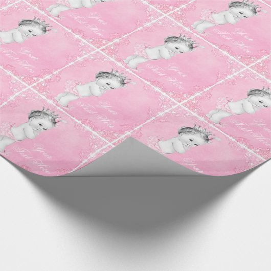Roze Prinses Wrapping Papier (Hoek)