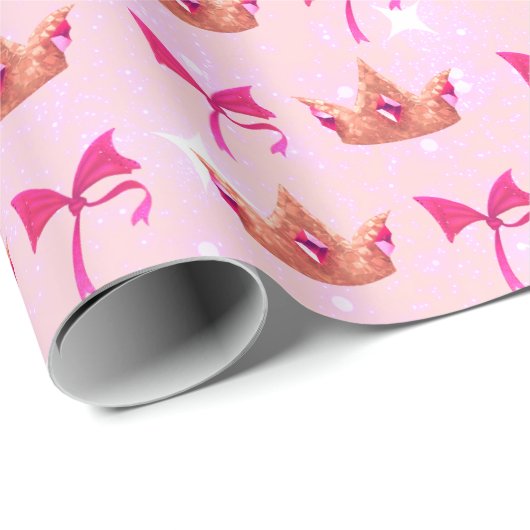 Roze Prinses Wrapping Papier (Rol Hoek)