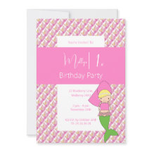 Roze Prinses Zeemeermin 1e Verjaardagsfeest