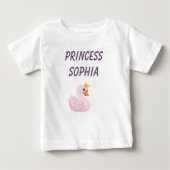 Roze prinses zwaan op witte naam (Voorkant)