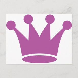 roze prinseskroon briefkaart