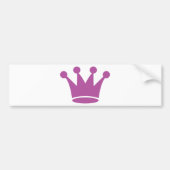 roze prinseskroon bumpersticker (Voorkant)