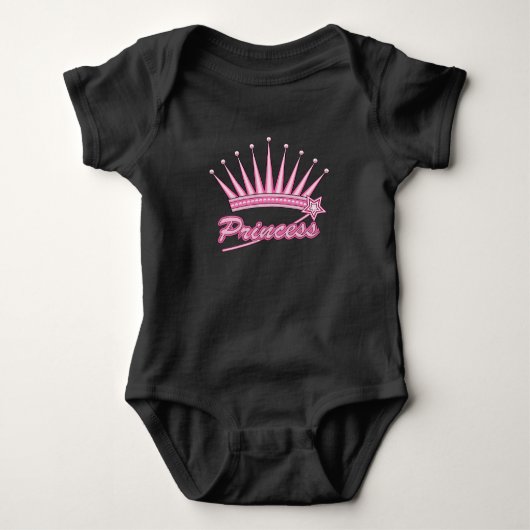 Roze Prinsessen Kroon Romper (Voorkant)