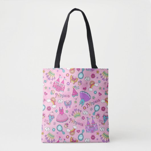 Roze Prinsessen Tote Tas (Voorkant)