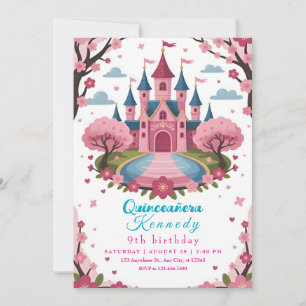 Roze Prinsessenkasteel Verjaardag voor Meisjes Kaart