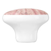 Roze prinsessenmeisje keramische knop (Zijkant)