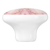 Roze prinsessenmeisje keramische knop (Zijkant)
