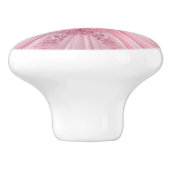 Roze prinsessenmeisje keramische knop (Zijkant)