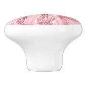 Roze prinsessenmeisje keramische knop (Zijkant)