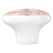 Roze prinsessenmeisje keramische knop (Zijkant)