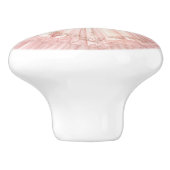 Roze prinsessenmeisje keramische knop (Zijkant)