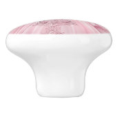 Roze prinsessenmeisje keramische knop (Zijkant)