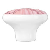 Roze prinsessenmeisje keramische knop (Zijkant)