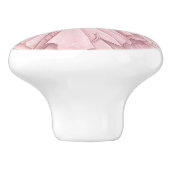 Roze prinsessenmeisje keramische knop (Zijkant)