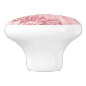 Roze prinsessenmeisje keramische knop (Zijkant)